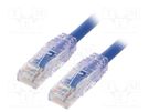Patch cord; TX6A™ 10Gig,U/UTP; 6a; solid; Cu; PVC; blue; 5m; 24AWG PANDUIT