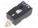 Switch: DIP-SWITCH; 0.1A/50VDC; Pos: 2; -20÷85°C; SMT; 50mΩ; 9.81N E-SWITCH