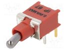 Switch: toggle; Pos: 2; SPDT; ON-(ON); 0.4A/20VDC; Leads: flat pin KNITTER-SWITCH