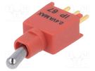 Switch: toggle; Pos: 2; SPDT; ON-(ON); 0.4A/20VDC; Leads: flat pin KNITTER-SWITCH