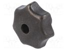 Knob; Ø: 50mm; Int.thread: M10; cast iron; DIN 6336 ELESA+GANTER