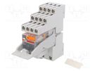 Relay: interface; 4PDT; Ucoil: 24VAC; for DIN rail mounting ABB
