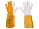 Protective gloves; Size: 10; natural leather; long LAHTI PRO