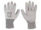 Protective gloves; Size: 9; grey; composite fibre LAHTI PRO