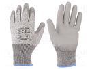 Protective gloves; Size: 8; grey; composite fibre LAHTI PRO