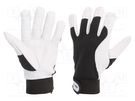 Protective gloves; Size: 11; black; natural leather LAHTI PRO