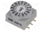 Encoding switch; Pos: 16; SMD; 80mΩ; DC load @R: 0.2A/42VDC; 6.87N KNITTER-SWITCH