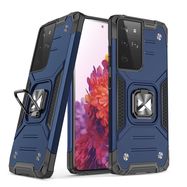 Wozinsky Ring Armor tough hybrid case cover + magnetic holder for Samsung Galaxy S22 Ultra blue, Wozinsky