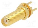 Socket; SMA; female; straight; 50Ω; THT; PTFE; gold-plated MUELLER ELECTRIC
