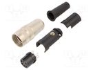 Connector: M16; plug; female; soldering; for cable; PIN: 5; 6A; 150V BINDER