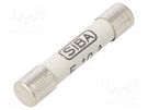Fuse: fuse; quick blow; 10A; 500VAC; ceramic,cylindrical; 6.3x32mm SIBA