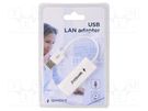 USB to Fast Ethernet adapter; USB 2.0; 10/100Mbps; PnP GEMBIRD