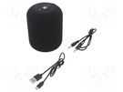 Speaker; black; Jack 3,5mm,microSD,USB B micro; Bluetooth 5.0 GEMBIRD