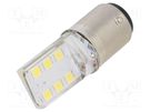 LED lamp; white; BA15D; 230VAC POLAM-ELTA