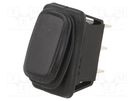 ROCKER; SP3T; Pos: 3; ON-OFF-ON; 10A/28VDC; black; IP65; none; RE SWITCH COMPONENTS