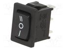 ROCKER; SP3T; Pos: 3; ON-OFF-ON; 10A/24VDC; black; none; Body: black SWITCH COMPONENTS