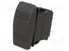 ROCKER; SP3T; Pos: 3; (ON)-OFF-(ON); 20A/14VDC; black; IP56; none SWITCH COMPONENTS
