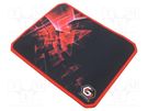 Mouse pad; black,red; 200x250x3mm GEMBIRD