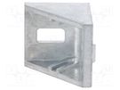 Angle bracket; for profiles; Width of the groove: 8mm; W: 28mm FATH