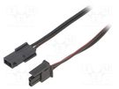 Cable; Micro-Fit 3.0; male-female; PIN: 2; 1m; 4A; Insulation: PVC ESPE