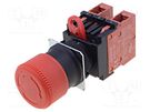 Switch: emergency stop; 22mm; Stabl.pos: 1; NC x2; red; 3A/230VAC OMRON