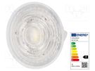 LED lamp; neutral white; GU5,3; 12VAC; 230lm; P: 2.6W; 36°; 4000K ams OSRAM