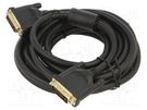 Cable; dual link; DVI-D (24+1) plug,both sides; PVC; 5m; black VCOM