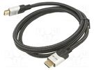 Cable; HDCP 2.2,HDMI 2.1; HDMI plug,both sides; PVC; textile VCOM