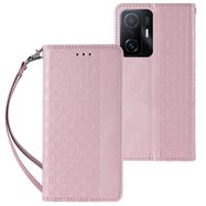 Magnet Strap Case Case for Samsung Galaxy A13 5G Pouch Wallet + Mini Lanyard Pendant Pink, Hurtel