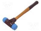 Hammer; 295mm; W: 90mm; 350g; 30mm; round; elastomer; wood; SIMPLEX HALDER