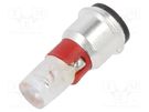LED lamp; red; SX3s; 24÷28VDC; No.of diodes: 1; -40÷85°C; 3mm MARL