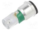 LED lamp; green; SX3s; 24÷28VDC; No.of diodes: 1; -40÷85°C; 3mm MARL
