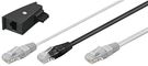 DSL Y Distributor/Adapter (RJ45/TAE) Cable Set, black-grey, 3 m - 2x RJ45 male > RJ45 male (8P8C) + TAE-F male