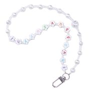 Lanyard for keys, pendant, string beads, pattern 4, Hurtel