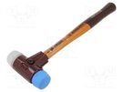 Hammer; assembly; 295mm; W: 90mm; 340g; 30mm; round; elastomer; wood HALDER
