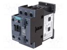Contactor: 3-pole; NO x3; Auxiliary contacts: NO + NC; 24VAC; 17A SIEMENS