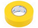Tape: electrical insulating; W: 25mm; L: 25m; Thk: 0.15mm; yellow BM GROUP