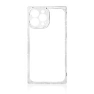 Square Clear Case for iPhone 12 Pro Max transparent gel cover, Hurtel