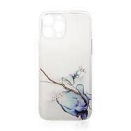 Marble Case for iPhone 12 Pro Max Gel Cover Marble Blue, Hurtel