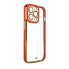 Fashion Case for iPhone 13 Gold Frame Gel Cover Red, Hurtel