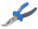 Pliers; cutting,curved,half-rounded nose; 170mm; 512/1BI UNIOR