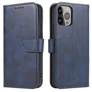 Magnet Case case for iPhone 14 Pro Max flip cover wallet stand blue, Hurtel
