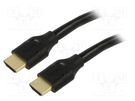 Cable; HDCP 2.2,HDMI 2.1; HDMI plug,both sides; PVC; 5m; black Goobay
