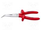 Pliers; insulated,curved,half-rounded nose; 200mm; 512/1VDEDP UNIOR