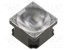 LED lens; square; polycarbonate; transparent; 11÷45°; H: 13.2mm LEDIL