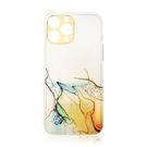 Marble Case for iPhone 12 Pro Gel Cover Orange Marble, Hurtel
