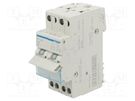 Module: toggle switch; Poles: 2; 230VAC; 32A; IP20; Stabl.pos: 3 HAGER