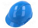Protective helmet; vented; Size: 53÷62mm; blue; HDPE; G3000; 310g 3M
