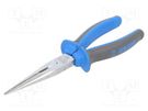 Pliers; cutting,curved,half-rounded nose; 200mm; 512/1BI UNIOR