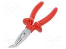 Pliers; insulated,curved,half-rounded nose; 170mm; 512/1VDEDP UNIOR
